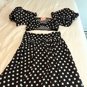 Fancy D Boutique Game Day Polka Dot Set